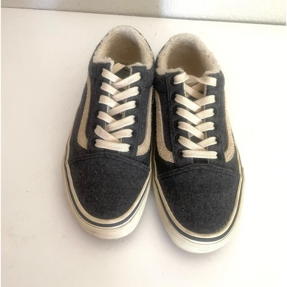 Madewell x Vans® Unisex Old Skool Lace-Up Sneakers in Flannel and Sherpa -6